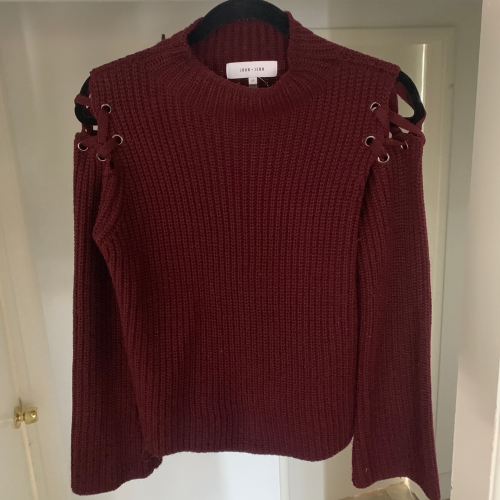 John + Jenn cold shoulder sweater
